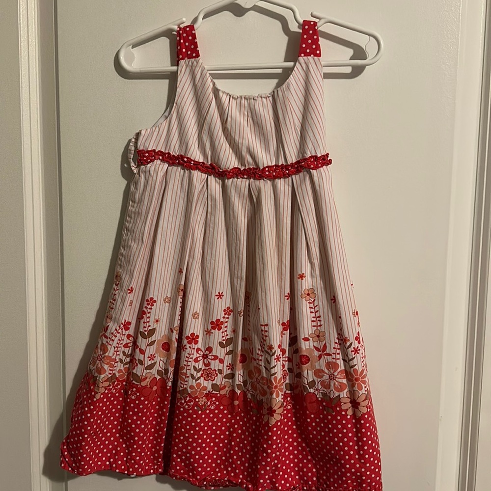 4T Youngland Coral Floral Dress
